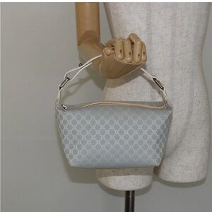 Celine Macadam Canvas handbag white silver